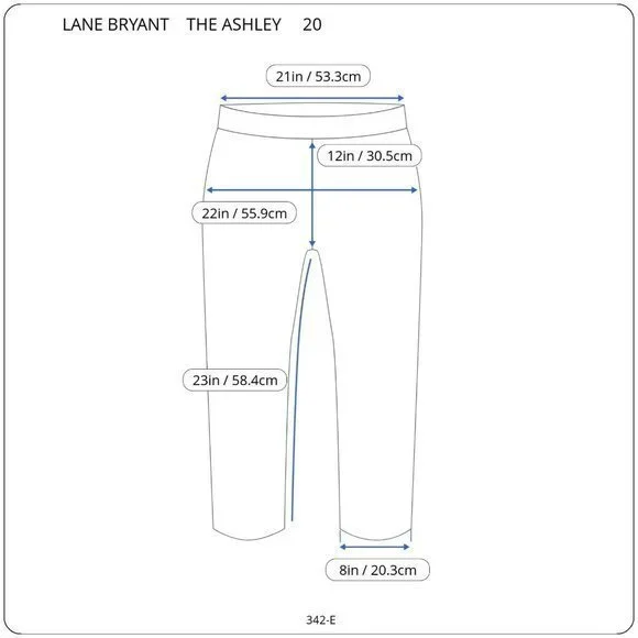 Lane Bryant Ashley Crop Pants Curvy Blue Teal‎ Jacquard Stretch 20 - Picture 3 of 12